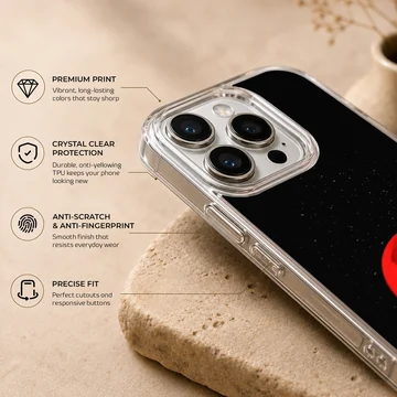 Blood moon with surreal nightscape design on phone case — Info