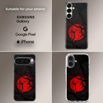 Blood Moon with tree branches, phone case — Collage