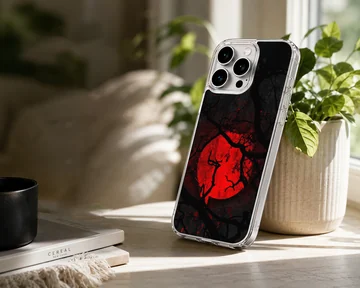 Blood Moon with tree branches, phone case — Lifestyle
