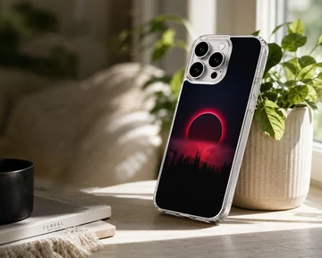 Surreal Blood Moon design on a phone case — Lifestyle