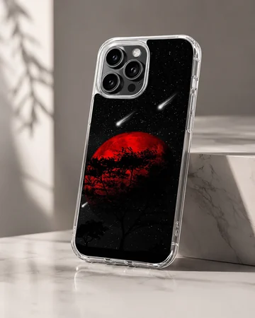Blood Moon design featuring a surreal night sky phone case — Hero