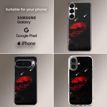 Blood Moon design featuring a surreal night sky phone case — Collage