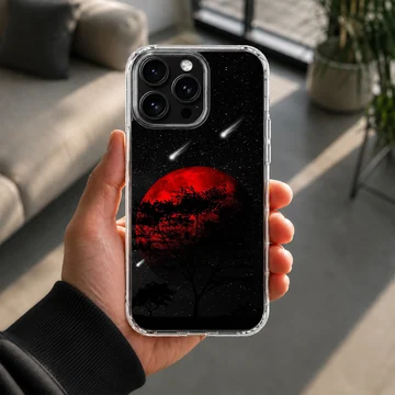 Blood Moon design featuring a surreal night sky phone case — Lifestyle