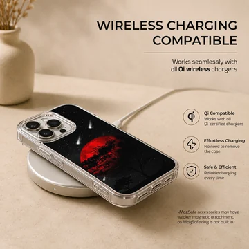Blood Moon design featuring a surreal night sky phone case — Charging