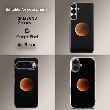 Blood moon against a dark sky printed on phone case — Collage