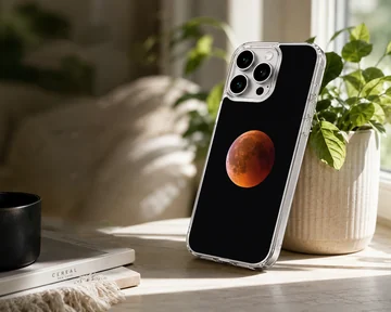 Blood moon against a dark sky printed on phone case — Lifestyle