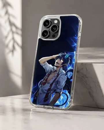 Blue Exorcist inspired phone case with dynamic character design