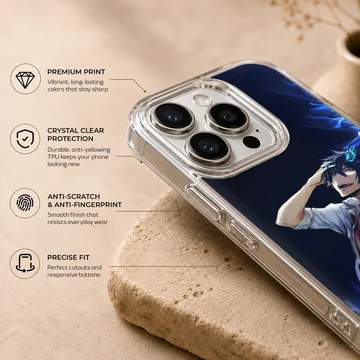 Blue Exorcist inspired phone case with dynamic character design — Info