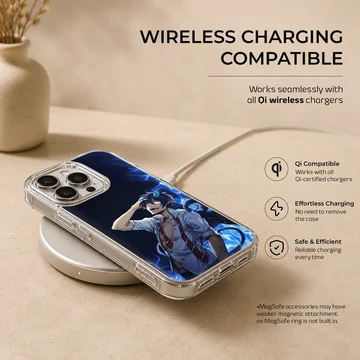 Blue Exorcist inspired phone case with dynamic character design — Charging