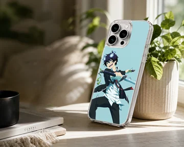 Blue Exorcist103 K with dynamic anime character on phone case — Lifestyle