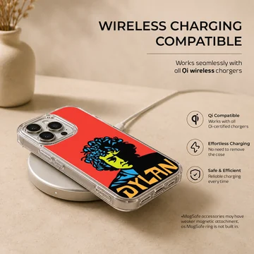 Bob Dylan bold typography phone case — Charging