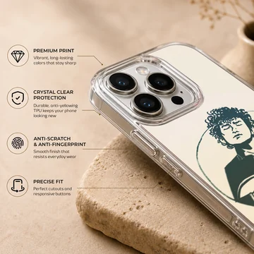 Nostalgic illustration of Bob Dylan on a phone case — Info