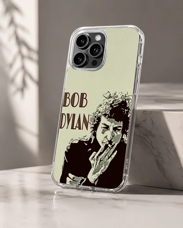 Bob Dylan digital illustration phone case with iconic artwork — Hero