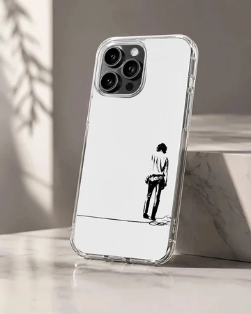 Minimalist Bob Dylan silhouette on phone case