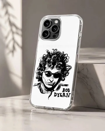Bob Dylan illustration with sunglasses on phone case