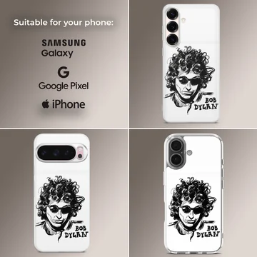 Bob Dylan illustration with sunglasses on phone case — Collage
