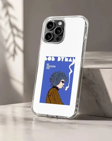 Bob Dylan retro digital illustration on phone case