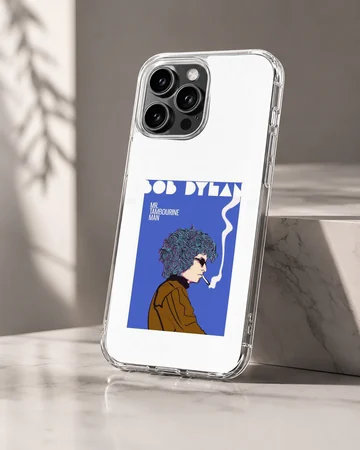 Bob Dylan retro digital illustration on phone case — Hero