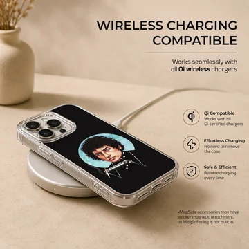 Bob Dylan portrait digital illustration on phone case — Charging