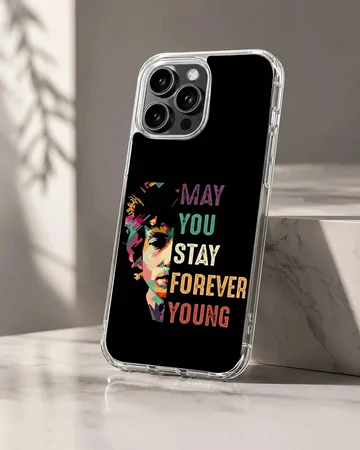 Bob Dylan 'Forever Young' design on phone case