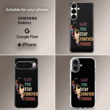 Bob Dylan 'Forever Young' design on phone case — Collage