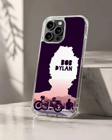 Bob Dylan tribute design in bold typography on phone case