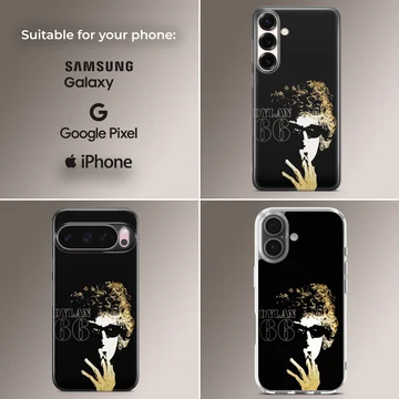 Bob Dylan in sunglasses artwork on phone case — Collage