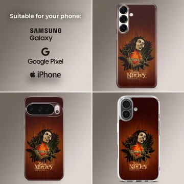 Bob Marley tribute artwork on phone case — Collage