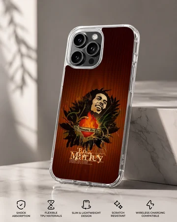 Bob Marley tribute artwork on phone case — Specs