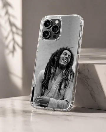 Bob Marley nostalgic black and white image on phone case — Hero