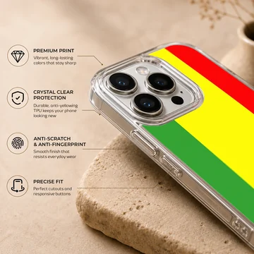 Bob Marley inspired artwork with vibrant reggae colors on phone case — Info