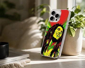 Vibrant Bob Marley design on phone case — Lifestyle