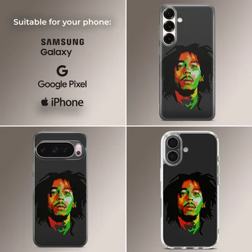 Bold Bob Marley Rasta design on phone case — Collage