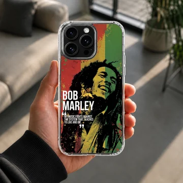 Bob Marley tribute design with vibrant reggae artwork phone case — Lifestyle