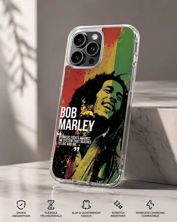 Bob Marley tribute design with vibrant reggae artwork phone case — Specs
