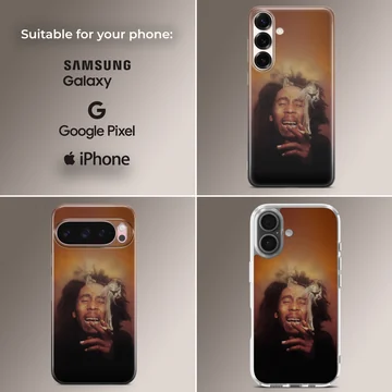 Bob Marley vibe photographic artwork on phone case — Collage