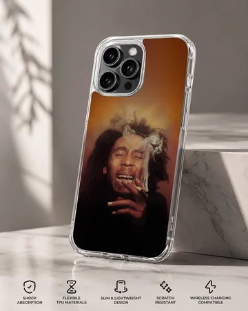 Bob Marley vibe photographic artwork on phone case — Specs