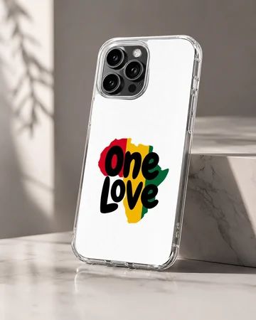 Bob Marley inspired phone case featuring One Love design. — Hero