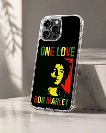 Bob Marley 'One Love' artwork on phone case