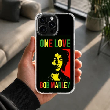 Bob Marley 'One Love' artwork on phone case — Lifestyle