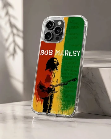 Bob Marley in vibrant colors on phone case