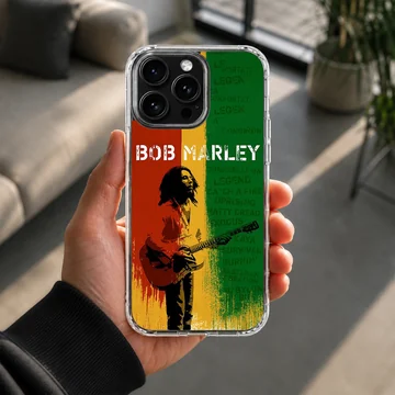 Bob Marley in vibrant colors on phone case — Lifestyle