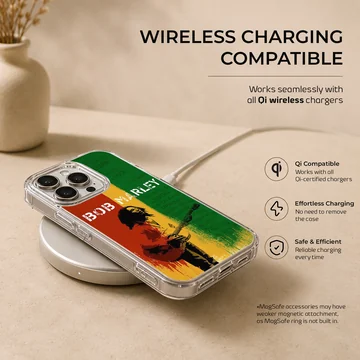 Bob Marley in vibrant colors on phone case — Charging