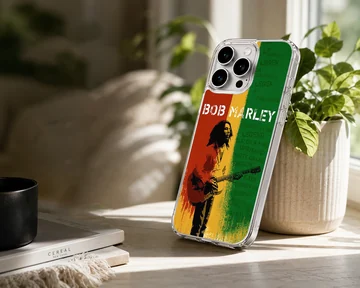 Bob Marley in vibrant colors on phone case — Lifestyle