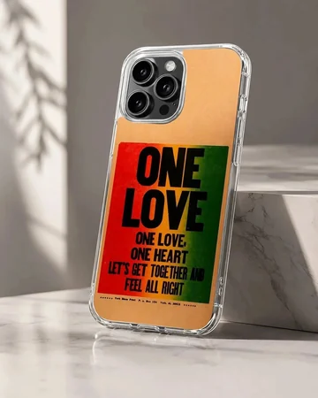 Bob Marley One Love design on phone case