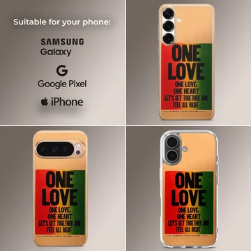 Bob Marley One Love design on phone case — Collage