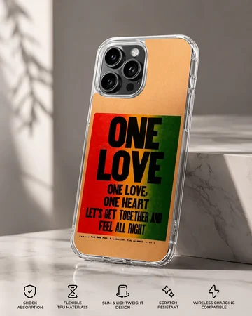 Bob Marley One Love design on phone case — Specs