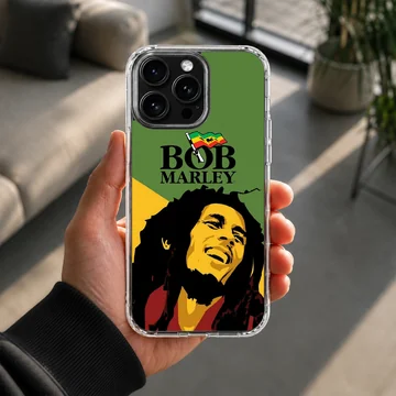 Bob Marley vibrant illustration on phone case — Lifestyle
