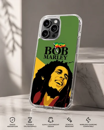 Bob Marley vibrant illustration on phone case — Specs