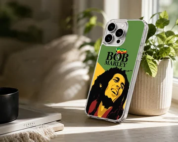 Bob Marley vibrant illustration on phone case — Lifestyle